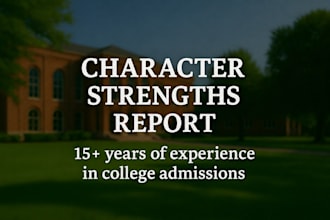 create a student character strengths report