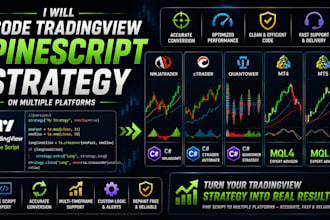 code tradingview pinescript strategy on ninjatrader, ctrader, quantower, mt4 mt5