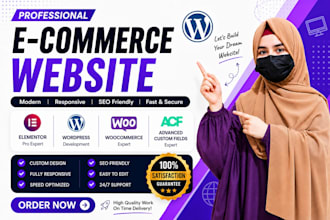build woocommerce store or ecommerce website with elementor pro