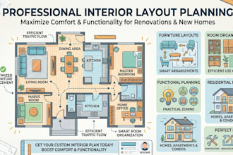 create interior layout plan furniture placement residential room design