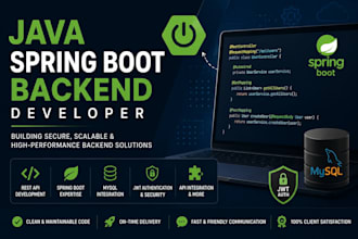 develop java spring boot backend applications