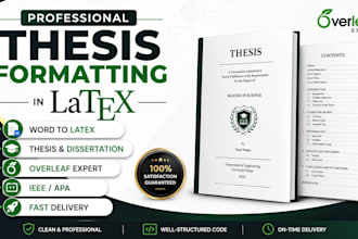 professionally format your thesis dissertation in latex