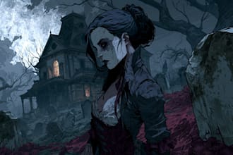 draw horror character illustration
