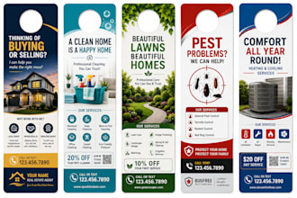 design a flyer, poster, brochure, door hanger or business card