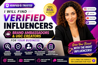 find best verified influencers brand ambassador influencer manager ugc creators