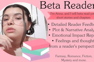 beta read and feedback your books