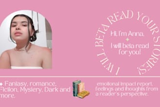 beta read and feedback your books