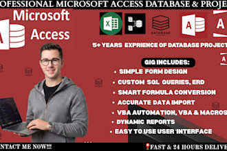 develop custom microsoft access database applications and projects