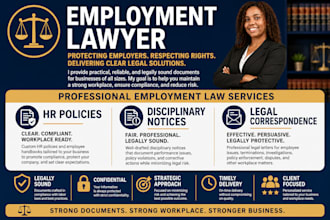 be employment lawyer for HR policies, disciplinary notices, legal correspondence