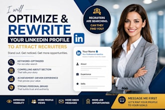 optimize and rewrite your linkedin profile to atract recruiters