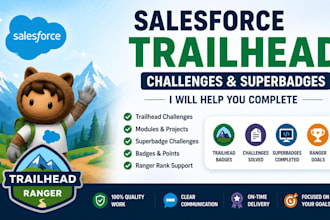 complete your salesforce trailhead challenges and superbadges