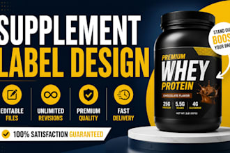 design your supplement, dietary label with supplement facts panel