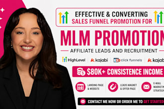 mlm sales funnel MLM leads mlm promotion, affiliate recruitment mlm sales funnel