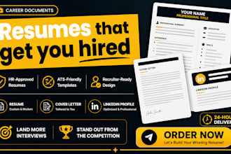 write a professional resume and cover letter