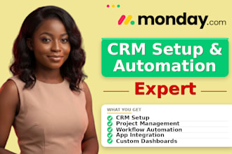 setup monday com monday crm with project management, automation and integration