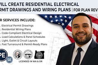 create residential electrical permit drawings and wiring plans