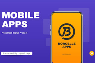 design startup pitch deck powerpoint presentation slides mobile app deck