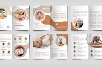 design sales brochure, catalog lookbook for beauty clinic medspa and cosmetics