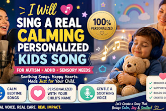 sing a real calming personalized kids song for autism adhd and sensory needs