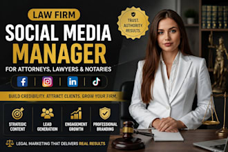 be your law firm social media manager for attorney lawyer legal marketing