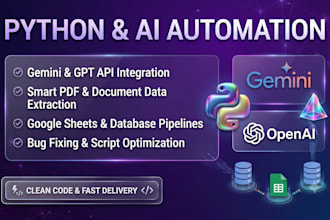 create custom python scripts for ai automation and data extraction