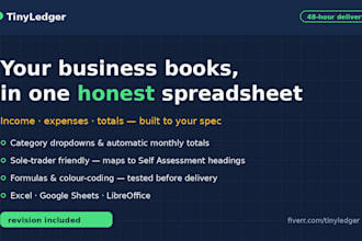 build a bookkeeping, expense or budget spreadsheet for your small business