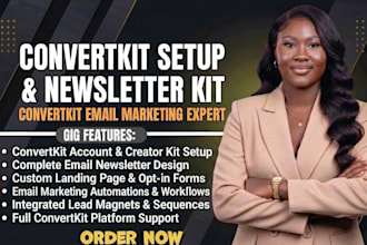 setup convertkit newsletter kit landing page convertkit email marketing expert