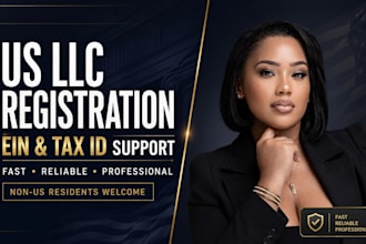 register your US llc company and obtain ein tax id fast within 24 hours
