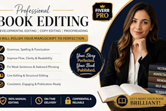 be your book editor, novel editor and proofreader