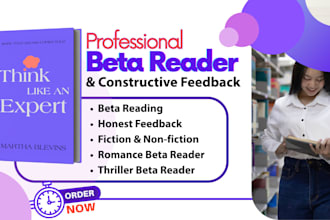 beta read, review, and give feedback on your writing