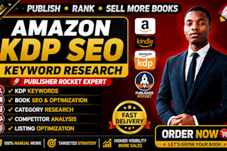 launch, publish, optimize amazon KDP SEO and kindle book marketing
