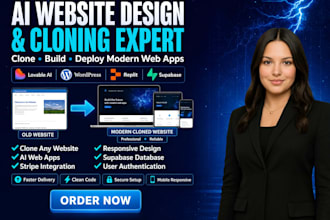 clone website with lovable ai, wordpress, supabase, replit and integrate stripe