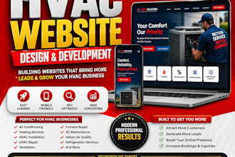 design hvac, heating, cooling, air conditioning ventilation wordpress website