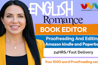 proofread and edit your romance book as a professional book editor