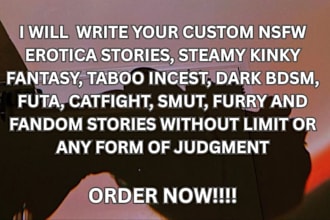 write nsfw fanfiction catfight taboo  futa dark   bdsm smut story