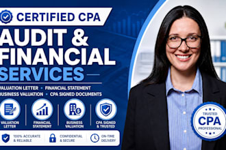 prepare and sign valuation letter, financial statement, business valuation