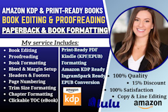 do book editing book formatting paperback formatting amazon kdp ebook formatting