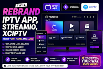 rebrand ipyv app, xciptv, and stremio with your logo