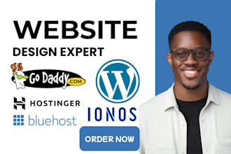 bluehost website design wordpress hostinger  godaddy siteground ionos website