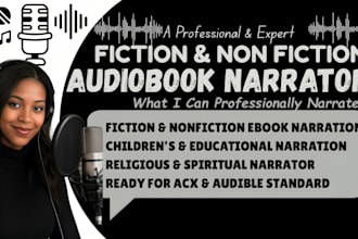 narrate fiction, nonfiction, childrens, religious and spiritual audiobooks, acx