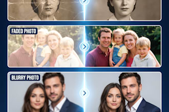 restore old, damaged, blurry and faded photos using ai