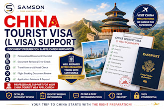 write a professional china visa cover letter and travel purpose statement