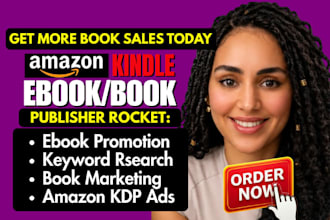 do amazon kdp ads, ebook promotion and book marketing using publisher rocket