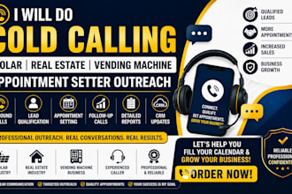solar cold calling real estate cold calling vending machine appointment setting