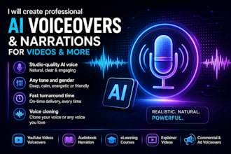 create realistic human sounding ai voiceovers and audiobooks