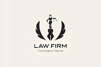 provide a modern, luxury attorney, lawyer and law firm logo design