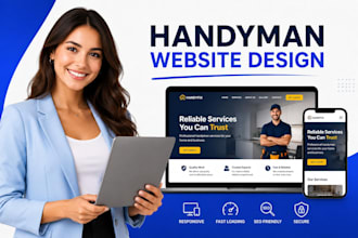 create handyman, cleaning, electrician, construction website