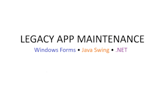 fix, maintain and modernize your legacy desktop application