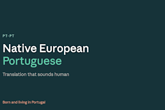 translate english to natural, native european portuguese