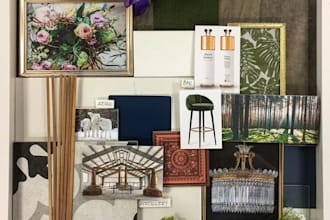 create a professional interior design concept board